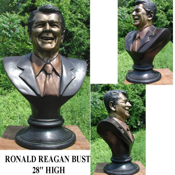 President Ronald Reagan Bronze Bust 28" High